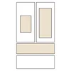 French door with middle drawer, icemaker and screen