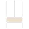 French door with middle drawer