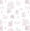 toile de jouy doudous rose