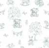toile de jouy doudous vert