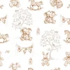 toile de jouy doudous beige