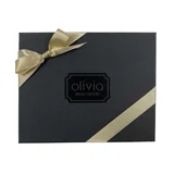 Gold ribbon on a black giftbox