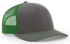 Charcoal/Kelly Green