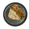 Merluza con salteado de trigueros y patata asada  alérgenos: pescado