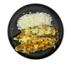 Calabacín relleno de atún y arroz alérgenos: pescado, lácteos